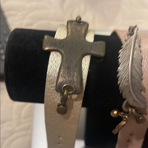 Leather Bracelet Set with Charms - Picture 2 of 6